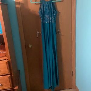 Morgan & Co Greenish Blue Dress